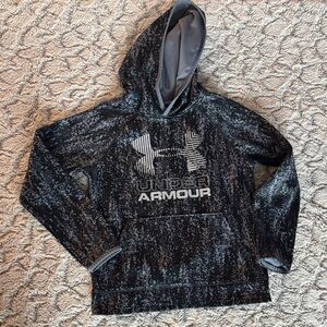 Under Armour Kids Speckled Black and Gray Hoodie